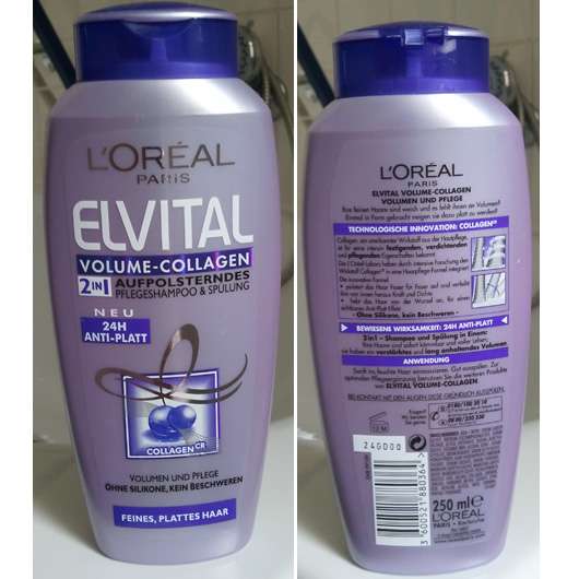 Test - Shampoo L'Oréal Elvital Volume-Collagen 2in1 & Spülung (24h Anti-Platt) - Pinkmelon